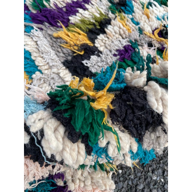 2010s Azilal Multicolor Berber Moroccan Wool Rug For Sale - Image 5 of 7