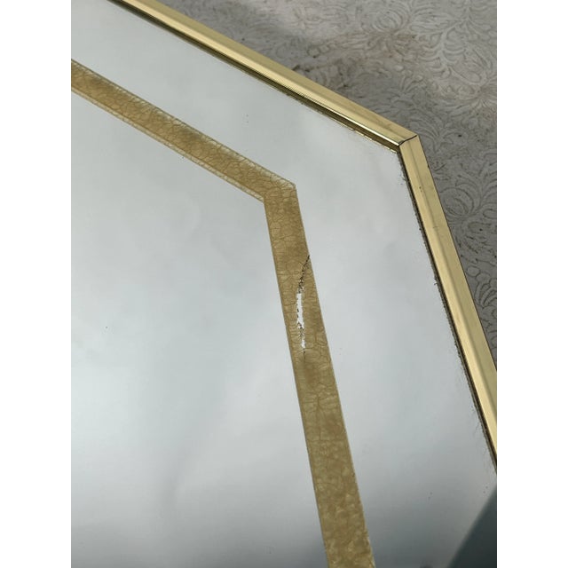 Vintage Windsor Art Metal Framed Wall Mirror Floral Design For Sale - Image 9 of 10