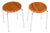 Vintage Danish Dot 3170 Stools by Arne Jacobsen for Arne Jacobsen for Fritz Hansen, 1970s, Set of 2 For Sale