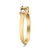 Early 21st Century 14K Yellow Gold Plated .925 Sterling Silver 1/4 Cttw Diamond 3 Stone Illusion Plate Ring (J-K Color, I1-I2 Clarity) - Size 7 For Sale - Image 5 of 7