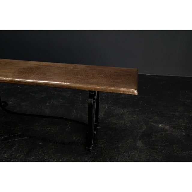 Handcrafted Copper-Clad Bench, 1920s For Sale - Image 18 of 18