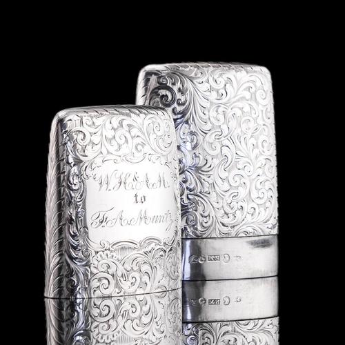 Victorian Sterling Silver Cigar Cheroot Case by Nathaniel Mills, 1842 For Sale - Image 3 of 18