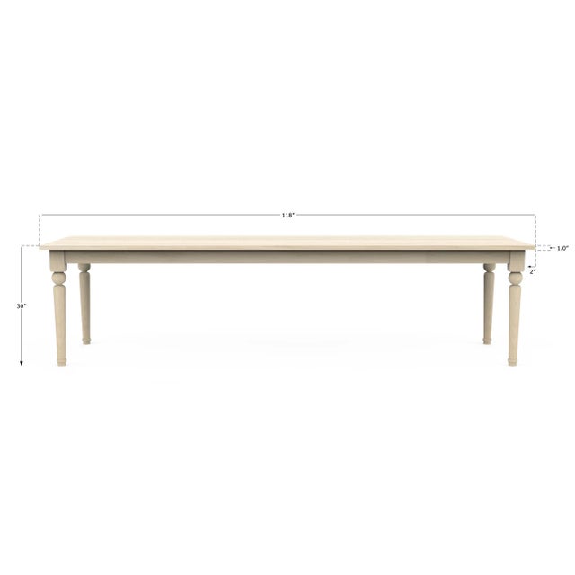 An exclusive for Chairish, this classic and elegant table from Vermont Farm Table is a versatile design that works well in...