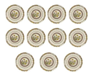 Copeland Spode Ceramic Bread and Butter Plates in "Buttercup" Pattern Set of 11