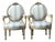 Vintage Gilt Medallion Fauteuil Chairs - A Pair For Sale