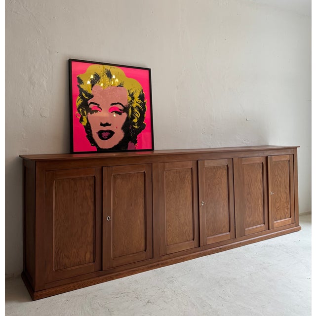 1920s Large Early 20th Century Pitch Pine Sideboard, 1920s For Sale - Image 5 of 13