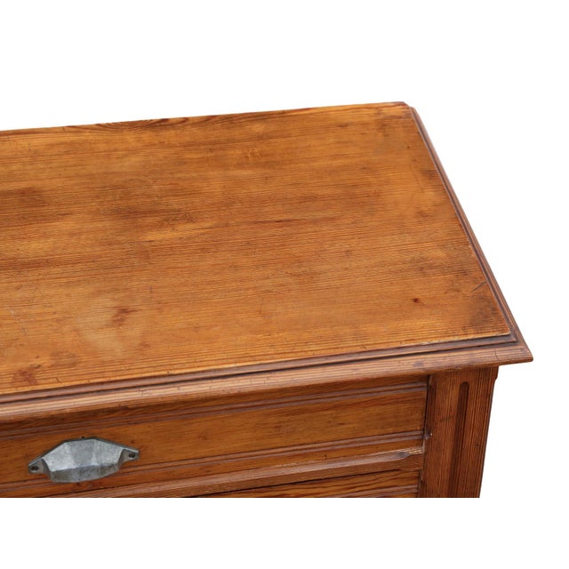Large Antique Pitch Pine Wellington Chest of 7 Drawers, 1900s For Sale - Image 9 of 11