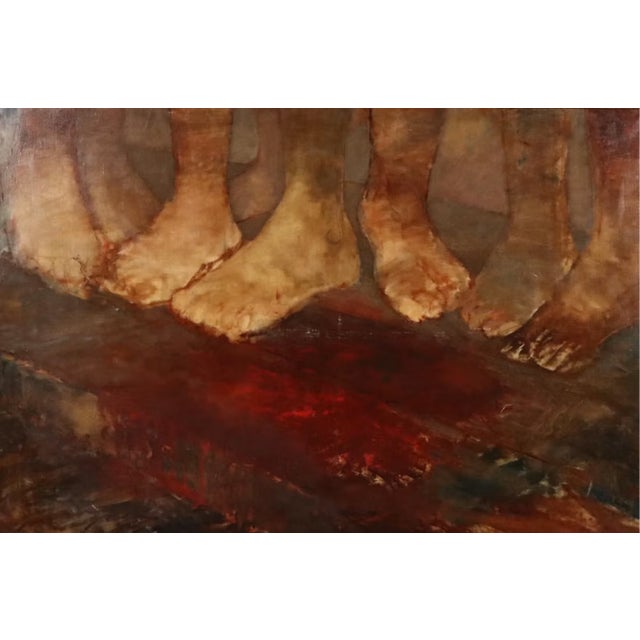 Stig Lindberg Vintage Stig E. Lindberg Oil Painting of Feet, 1961 Signed Framed For Sale - Image 4 of 18