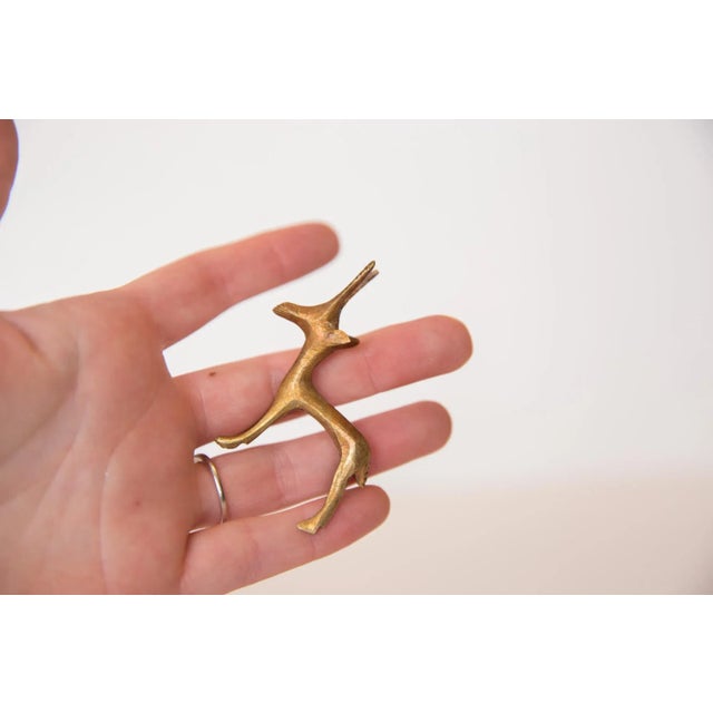 Vintage African Golden Bronze Gazelle For Sale - Image 4 of 5