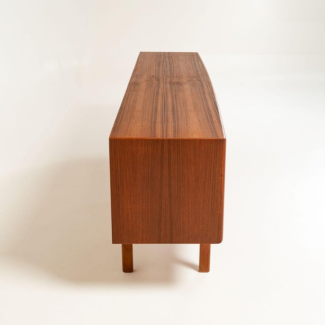 1960s Bernard Pedersen & Son Tambour Door Credenza in Teak For Sale - Image 5 of 10