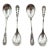 Circa 1900 American Sterling Silver Set of Four Egg Spoons by Dominick & Haff For Sale