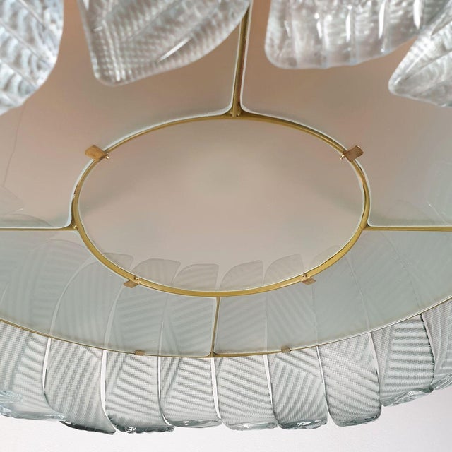 Mid-Century Modern Green Murano Glass Chandelier 1980s For Sale - Image 10 of 11