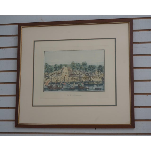 Age: Approx: 100+ Years Old Details: Nice Matching Frames Stunning Details Landscape & Military Tall Ships Professionally...