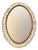 Oval Wall Mirror in Rattan and Bamboo, 1960s For Sale