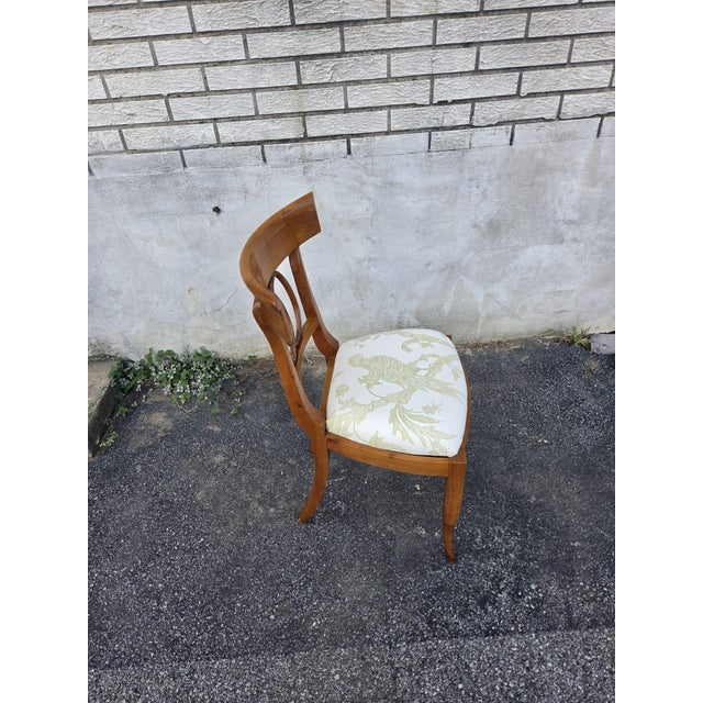 1920 Italian Fruit Wood Ladies Vanity Chair For Sale - Image 9 of 16