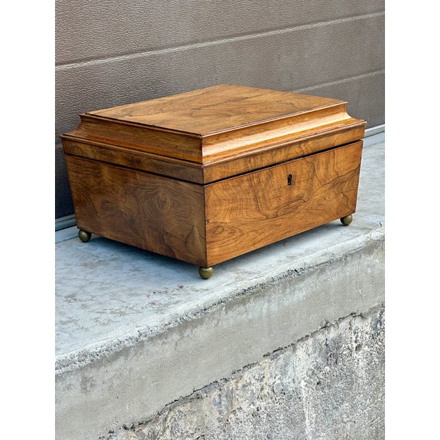 Large English Regency Sarcophagus Shaped Rosewood Tea Caddy, Circa 1830 For Sale - Image 4 of 14