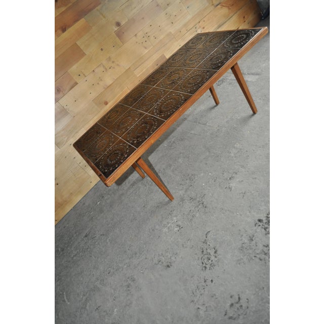 Danish Teak and Ceramic Tile Coffee Table, 1960s For Sale - Image 4 of 8