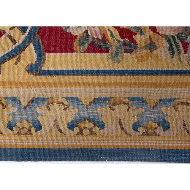 French Aubusson Wool Rug by Galerie Chevalier  Garden of Eden For Sale In New York - Image 6 of 9