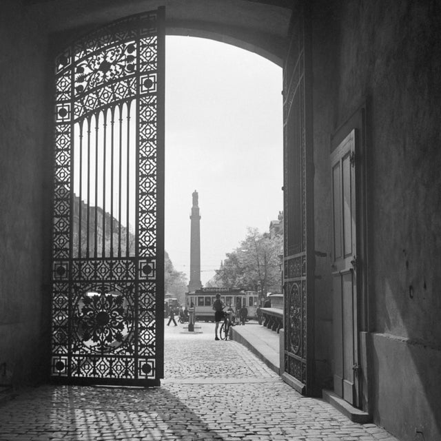 View from Iron Gate to City Life Darmstadt, Germany, 1938, Printed 2021 For Sale