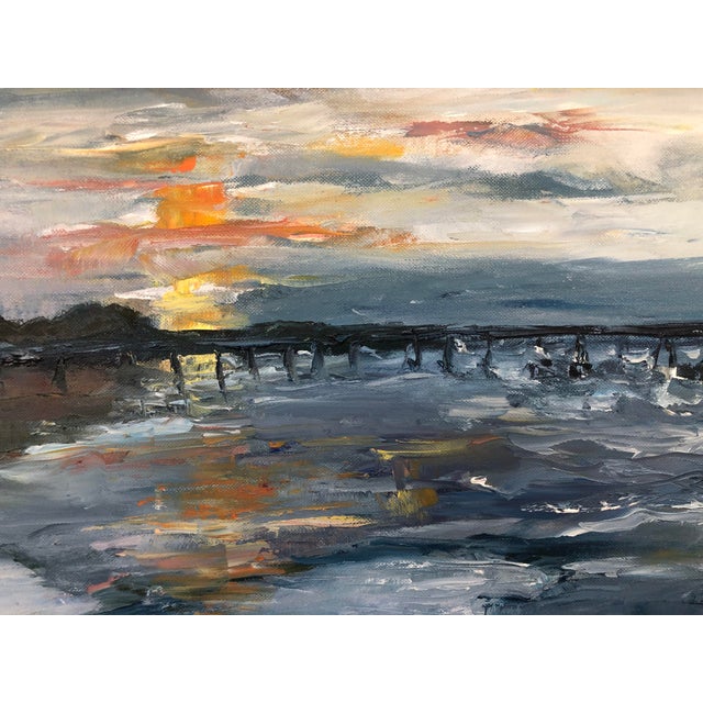 Vintage Impressionist Oil on Canvas Florida Seascape Painting Chairish