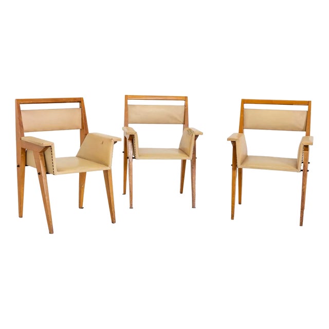 Mid-Century Armchairs by Vittorio Armellini, Italy, Set of 3 For Sale