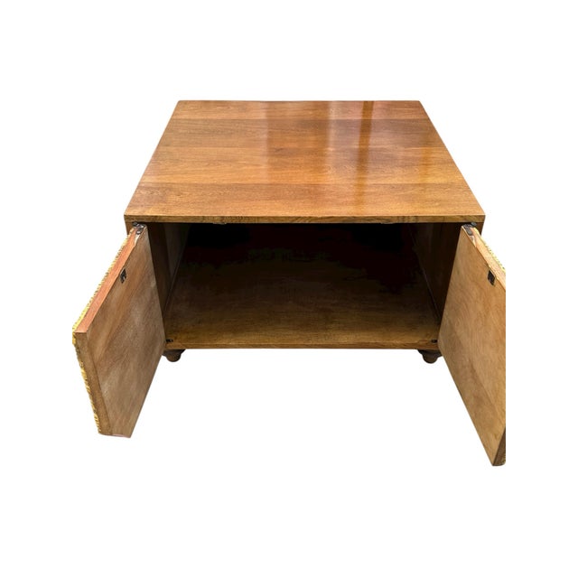 Coffee Vintage Hollywood Regency Carved Giltwood Cube Console or Coffee Table For Sale - Image 8 of 12