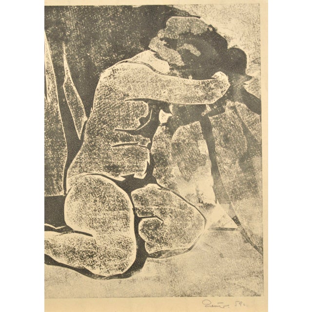 Albert Goltjakov, Nude Act, 1959, Linocut For Sale - Image 4 of 6