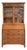 Antique English Oak Bookcase with Upright and Original Glass, 1700s For Sale