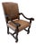 20th Century Louis XIII Style Tooled Leather Os De Mouton Armchair For Sale