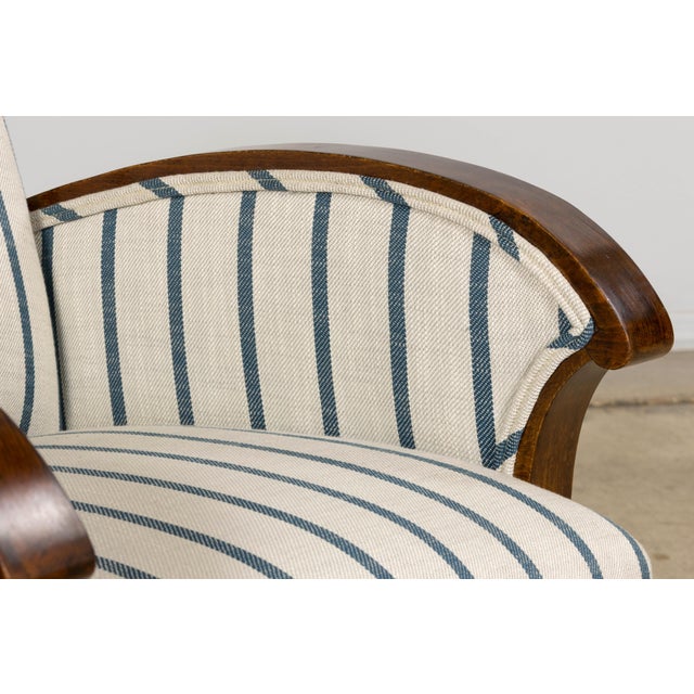 Wood French Art Deco Walnut Armchair, Provence, France, 1930s For Sale - Image 7 of 17