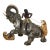 MCM 1950s Blackamoor Zulu Nubian Mahout Warrior on Elephant Battles W/ Tigers For Sale