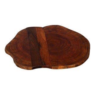 Early 20th Century Freeform Wood Cheese Board For Sale