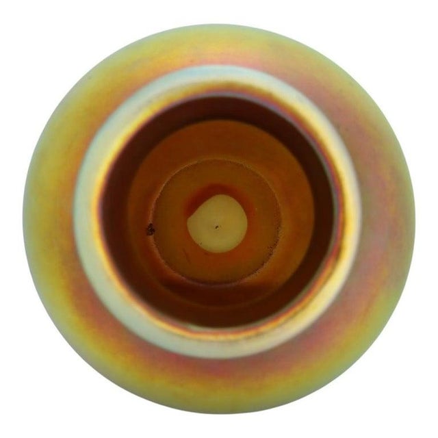Gold Oversized Antique Steuben Gold Aurene Bulbous Art Glass Vase, Unsigned, C1920 For Sale - Image 8 of 8