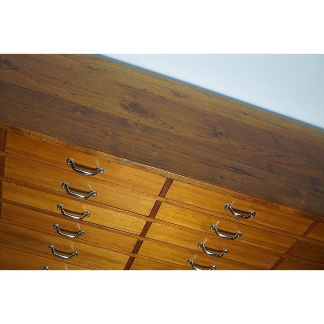 Industrial Large Dutch Cherry Apothecary Cabinet, 1950s For Sale - Image 3 of 18