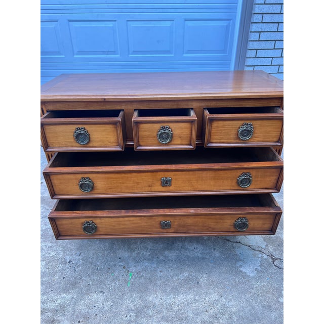 Wood French 19th Century Louis XVI Walnut Commode / Chest of Drawers For Sale - Image 7 of 12