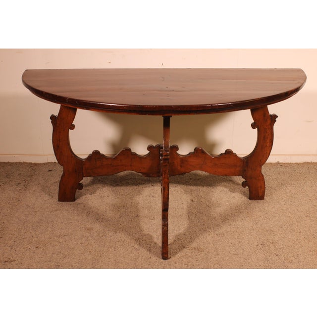 Renaissance Italian Walnut Console, 1600s For Sale - Image 11 of 14