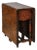 English 19th Century Oak Drop Leaf Table with Turned Legs and Two Drawers For Sale