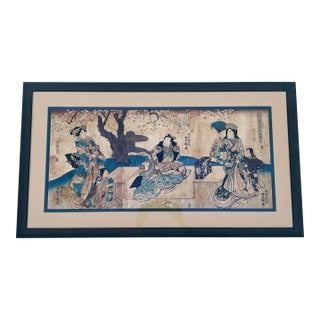 Japanese Ukio-E Woodblock Print Triptych by Utagawa Kunisada (Toyokuni Iii) For Sale
