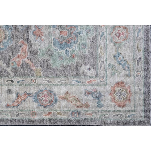Turkish Turkish Oushak Rug 2'10" x 6'4" For Sale - Image 3 of 8