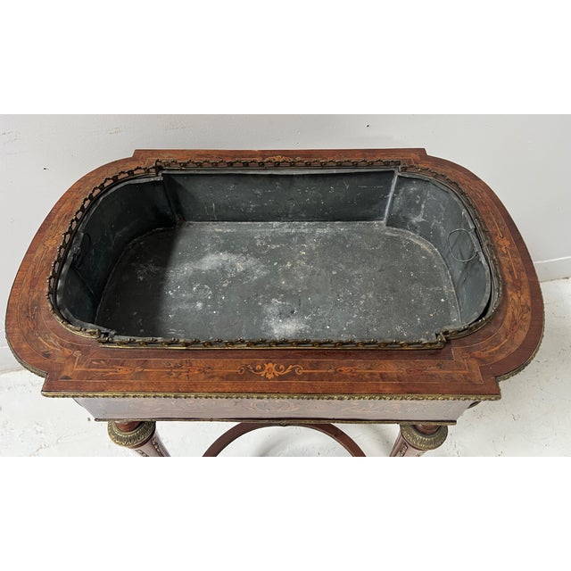 19th Century Napoleon III Style Planter in Veneered Wood For Sale - Image 13 of 18