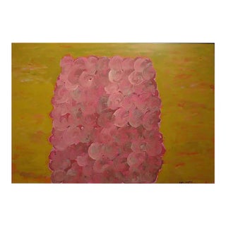 Pink and Yellow Composition - Original Tempera by P. Consagra - 1973 1973 For Sale