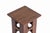 Mission Solid Oak Square End Table With Cut Outs - Walnut (W1) For Sale - Image 4 of 8