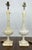 Late 20th Century Pair of Fine Elegant Alabaster Marble Onion Shape Bases Table Lamps Clean! For Sale - Image 5 of 13