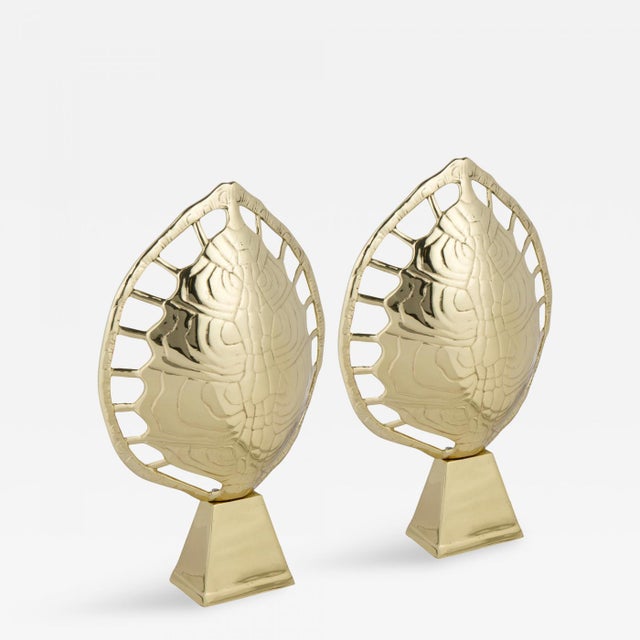 Arthur Court 1970s Arthur Court Polished Brass Tortoise Lamps - a Pair For Sale - Image 4 of 4