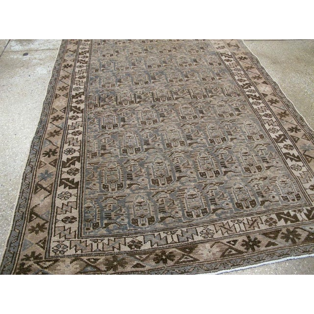 Rustic Galerie Shabab Collection Early 20th Century Handmade Persian Malayer Accent Rug For Sale - Image 3 of 7