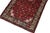 Shabby Chic Persian Floral Red/Ivory Wool&Silk Runner Rug- 3'5'' X 7'0'' For Sale - Image 4 of 10