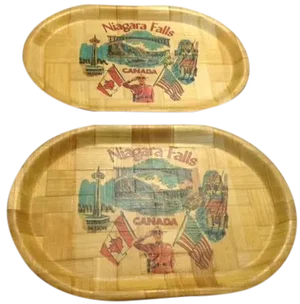 Vintage Niagara Falls Trays - A Pair