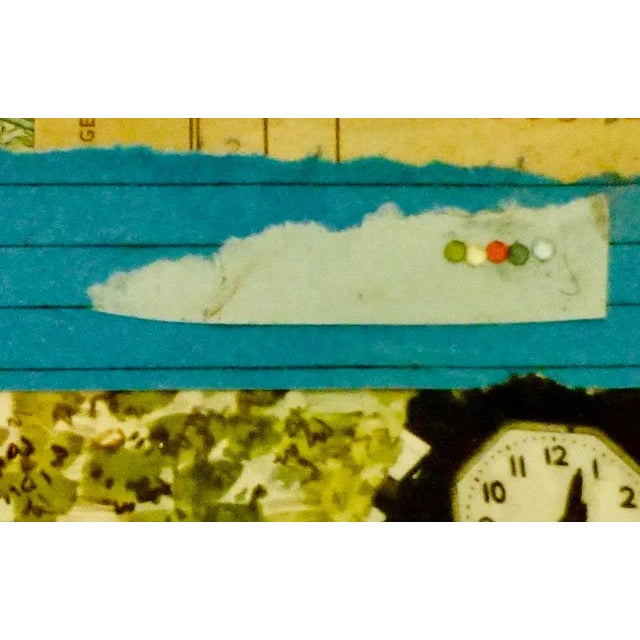 Contemporary "Nenita Goes Shopping" Contemporary Torn Paper Mixed-Media Collage For Sale - Image 3 of 5