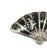 Vintage Siam sterling nielloware brooch, early 1940s. Fan design in classic silver and matte black nielloware work. The...