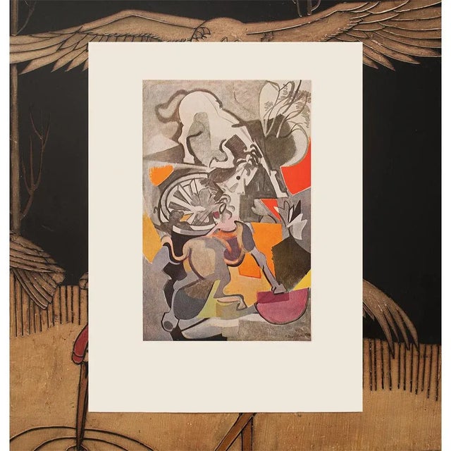 Abstract 1947 After André Beaudin, "Exasperated Horses" First Edition Period Offset Lithograph For Sale - Image 3 of 8